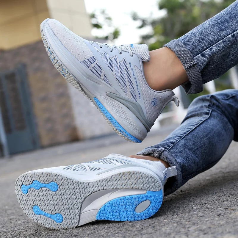 Bacca Bucci Light Grey Essential Everyday Walking and Running Shoes for Men | Best Price UAE